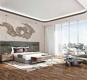 Modern villa architecture at DAMAC Islands 2
